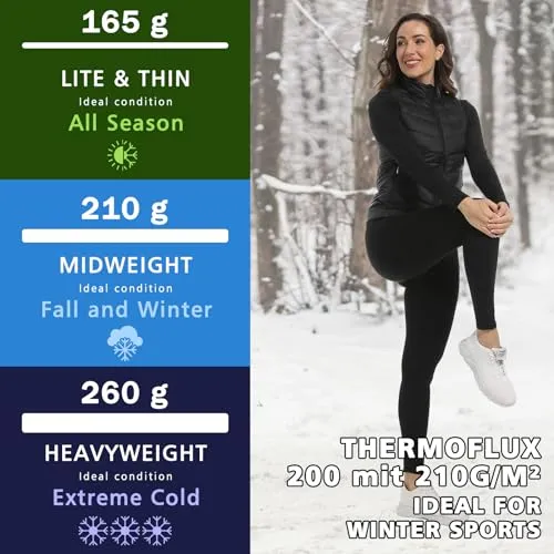 Hyeek Intimo Termico Donna Invernale, Attivo Caldo Manica Lunga Maglia Termica e Pantaloni - Completo Tuta Termica Funzionale Set Termico Donna per Sci Ciclismo Corsa Allenamento (1.Nero, S)
