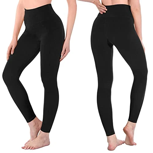 SINOPHANT Leggins Vita Alta Donna, Leggings Donna Fitness Pantaloni Yoga Controllo della Pancia Opaco Elastici Morbido per Sportivi o Casual(Nero,S-M/One Size)