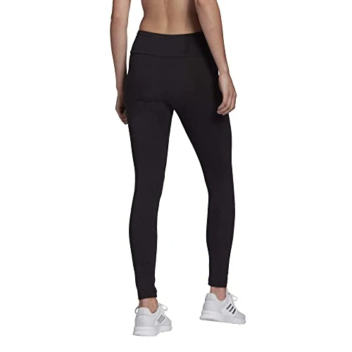 adidas Essentials High-Waisted Logo Leggings Leggings, Black/White, M Donna