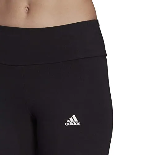 adidas Essentials High-Waisted Logo Leggings Leggings, Black/White, M Donna
