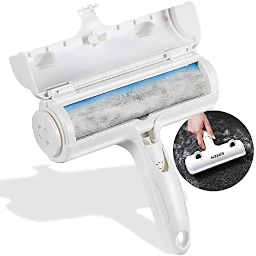 ACE2ACE Spazzola Togli Peli Animali, Spazzola per Cani e Gatti, Animali Domestici peli Rimozione, Lint Rullo Riutilizzabile Spazzola, Rimuovi la Pelliccia su Aree fisse Piace Cuccia, Tappeti e Divani