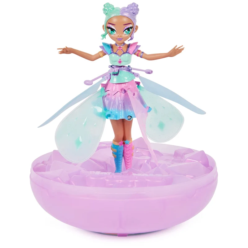 HATCHIMALS Crystal Flyers, Bambola Pastel Kawaii, Giocattolo Magico Volante con Luci (la Confezione può Variare), Giocattoli per Bambini e Bambine, 5+ Anni