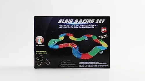 Pista Macchinine Luminosa Elettriche Auto Giocattolo Flessibile Pista Macchinine Colorate Carrera 240 Pezzi con 2 Glow Cars Macchinine Giocattolo per Bambini 3 4 5 6 Anni