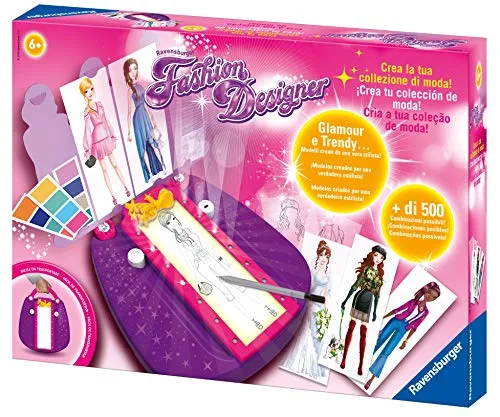Ravensburger - Fashion Designer, Crea la tua Collezione di Moda, Gioco Creativo per Disegnare, Bambini 6+ Anni