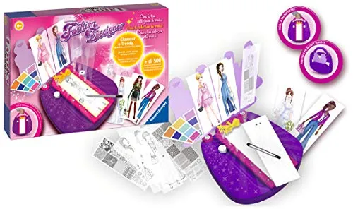 Ravensburger - Fashion Designer, Crea la tua Collezione di Moda, Gioco Creativo per Disegnare, Bambini 6+ Anni