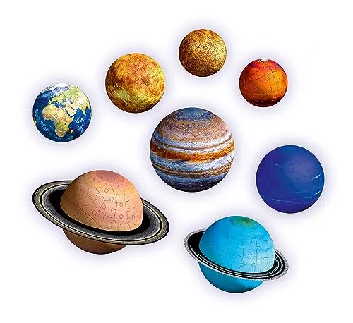 Ravensburger - Puzzle 3D, Sistema Planetario, Età Consigliata 6+, 540 Pezzi