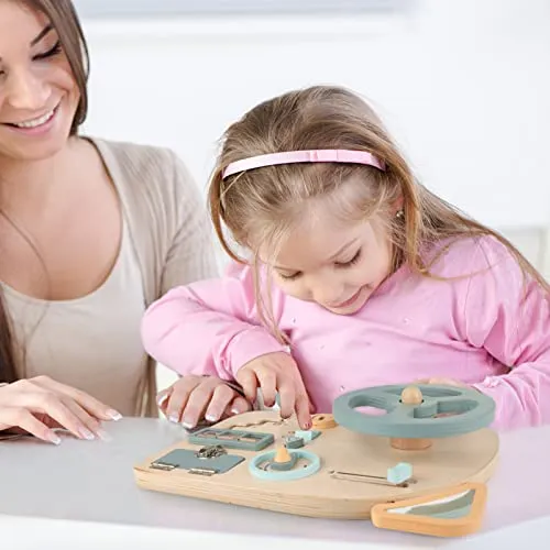 Vanplay Giochi Montessori Busy Board Volante Giocattolo Pannello Sensoriale Bambini Montessori Educativi Giochi in Legno per Bambini 1 2 3 4 Anni