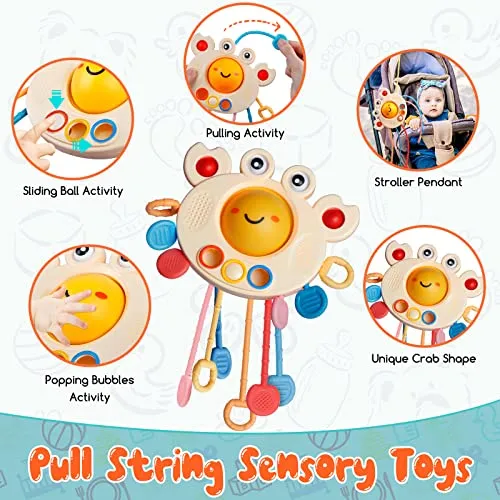 Aliex Giochi Montessori Neonato 6 Mesi - 3 Anno, 4 in 1 Gioco | Forme Sensoriali | Cubi impilabili | Giochini Regalo Bambino e Bambina 6 9 12 Mesi 1 2 3 Anno