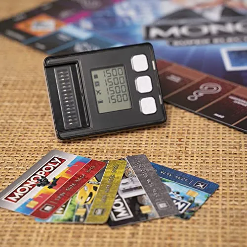 Hasbro Monopoly Super Electronic Banking, Gioco in Scatola, Variante con Carte di Credito e Spazi Aerei, Include Lettore Elettronico Hasbro Gaming, per Famiglie e Bambini da 8 Anni in su
