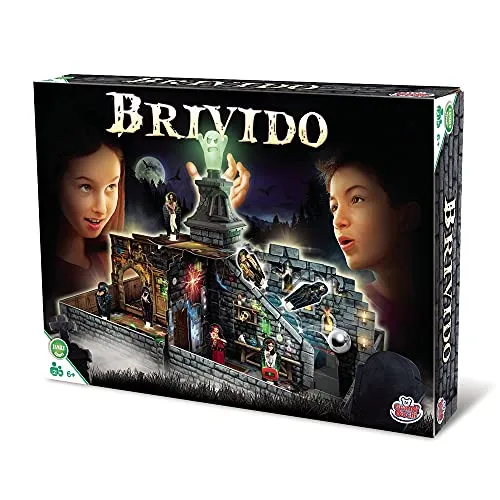 Grandi Giochi, BRIVIDO Gioco da Tavolo 6 giocatori con Personaggi e Fantasma Che Si Illumina al Buio, GHT01000, 8056379122210
