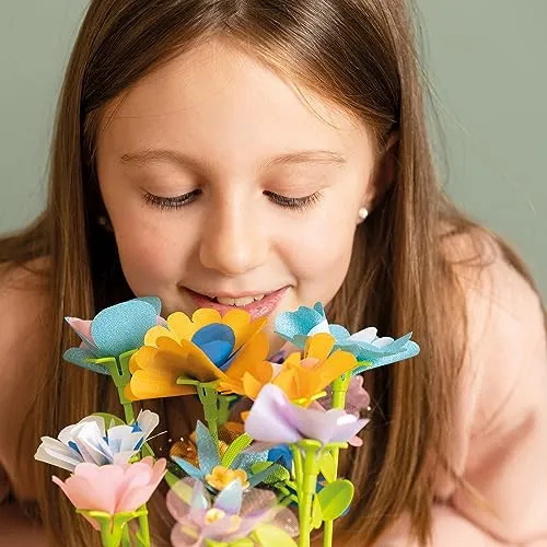 Smoby - Flower Market, il Laboratorio dei Fiori, 7600350407, +3 Anni, Crea i Tuoi Fiori, 104 Accessori, Made in France
