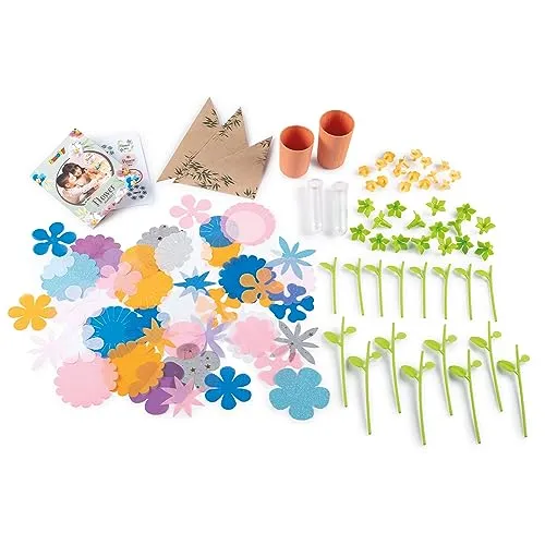 Smoby - Flower Market, il Laboratorio dei Fiori, 7600350407, +3 Anni, Crea i Tuoi Fiori, 104 Accessori, Made in France