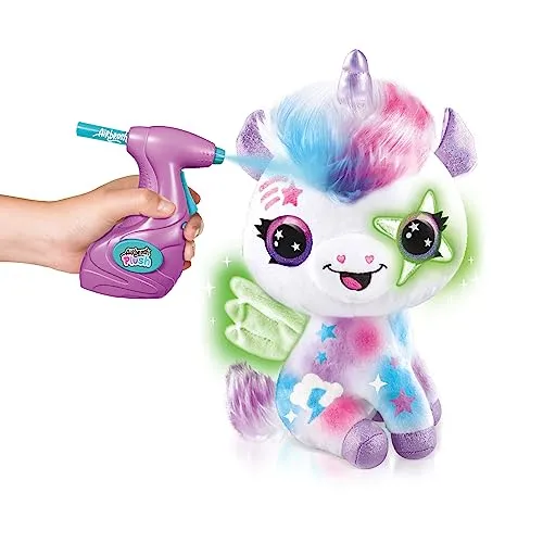 Rocco Giocattoli - Airbrush Plush Unicorno Brilla al Buio