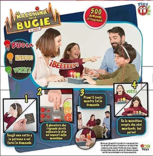 PLAY FUN BY IMC TOYS Macchina Delle Bugie, In Italiano, Gioco Bugie e Verità, Gioco da Tavolo per Bambini e Adulti da 8 Anni in Su