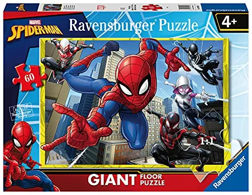 Ravensburger - Puzzle Spiderman, Collezione 60 Giant Pavimento, 60 Pezzi, Età Raccomandata 4+ Anni