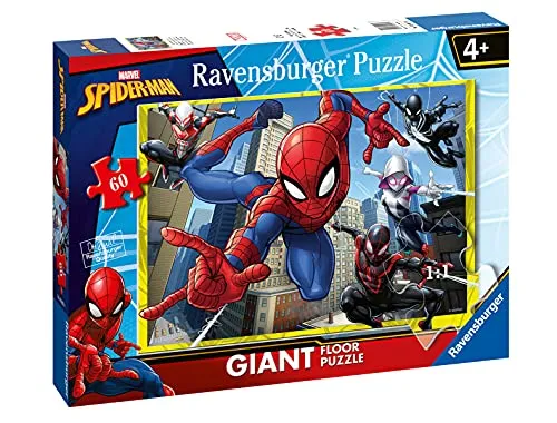 Ravensburger - Puzzle Spiderman, Collezione 60 Giant Pavimento, 60 Pezzi, Età Raccomandata 4+ Anni