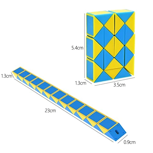 GOLDGE 24 Pack Mini Serpente Magico, 24 Blocchi Giocattolo Twist Cubo Puzzle Gadget Bambini Regalini Fine Festa Compleanno per Ragazzi