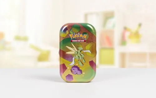 Pokémon Miniscatola da collezione Scarlatto e Violetto-151 del GCC Scyther (due buste di espansione, una moneta e una carta con illustrazione), edizione in italiano, 210-60387