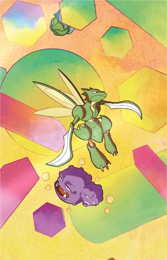 Pokémon Miniscatola da collezione Scarlatto e Violetto-151 del GCC Scyther (due buste di espansione, una moneta e una carta con illustrazione), edizione in italiano, 210-60387