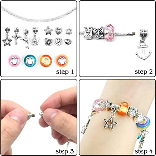 BIIB Regalo Bambina 5-12 Anni, Kit Braccialetti Fai Da Te Bambina, Crea Braccialetti Bambina, Giochi Bambina 6 7 8 9 10 Anni Femmina, Unicorno Bambina Regalo Compleanno Ragazza, Idee Regalo Natale