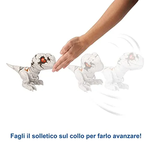 Jurassic World - Dominion Creature Ruggenti, Action Figure Dinosauro Atrociraptor, con movimenti e Suoni interattivi Che Si attivano al Tocco, Giocattolo e Regalo per Bambini 4+ Anni, GWY57