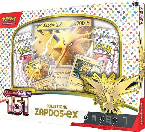 Pokémon Collezione Zapdos-ex dell’espansione Scarlatto e Violetto-151 del GCC, edizione in italiano, 290-60362