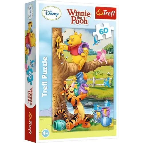 Trefl- Winnie The Pooh & Friends 60 Elementi, Un Piccolo Qualcosa, per Bambini da 4 Anni Puzzle, Colore Disney, 916 17264