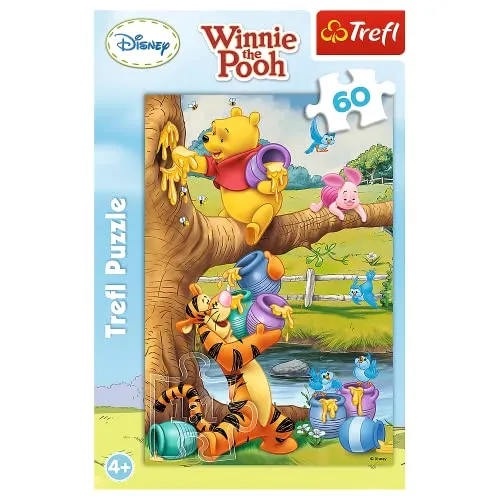 Trefl- Winnie The Pooh & Friends 60 Elementi, Un Piccolo Qualcosa, per Bambini da 4 Anni Puzzle, Colore Disney, 916 17264