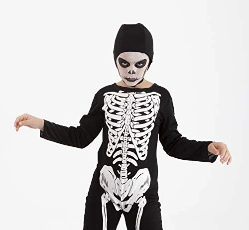 RUBIES Costume Scheletro per bambini e ragazze, Tuta con stampa e cappello, originale Rubies per Halloween, Carnevale e compleanno