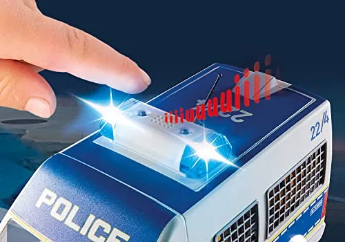 Playmobil City Action 70899 Furgone della Polizia, con Luci e Suoni, Giocattoli per Bambini dai 4 Anni
