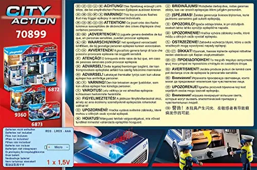 Playmobil City Action 70899 Furgone della Polizia, con Luci e Suoni, Giocattoli per Bambini dai 4 Anni