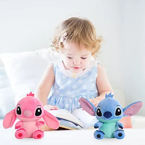 BESTZY 2pcs Stitch Giocattoli di Peluche Stitch Peluche Doll Simpatici Giocattoli di Peluche Bambole Peluche per Bambini Ragazzi e Ragazze Regali di Compleanno per Bambini 20cm