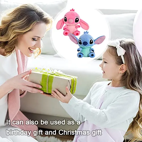 BESTZY 2pcs Stitch Giocattoli di Peluche Stitch Peluche Doll Simpatici Giocattoli di Peluche Bambole Peluche per Bambini Ragazzi e Ragazze Regali di Compleanno per Bambini 20cm