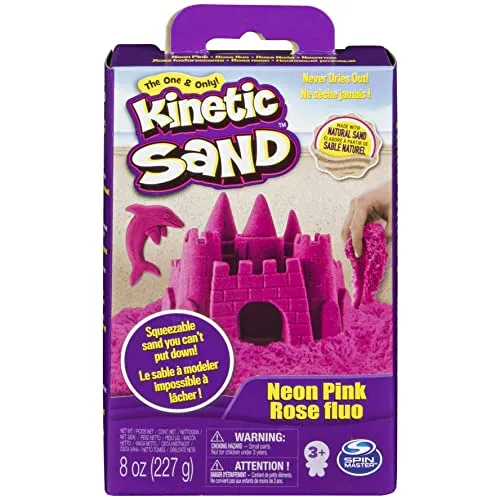 Kinetic Sand |Sabbia Colorata | Sabbia cinetica 227gr | Sabbia Magica da Modellare | Giocattoli per Bambini e Bambine 3 Anni