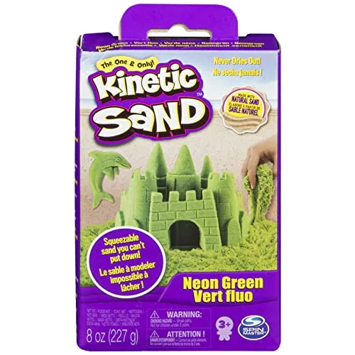 Kinetic Sand |Sabbia Colorata | Sabbia cinetica 227gr | Sabbia Magica da Modellare | Giocattoli per Bambini e Bambine 3 Anni