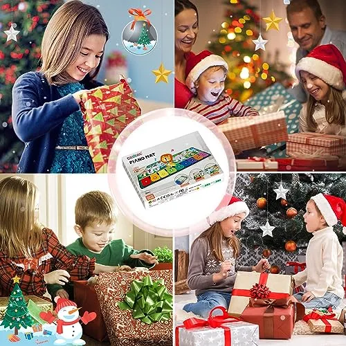 Tappetino Musicale per Bambini,Tappetino per Pianoforte,Tappetino da Ballo per Bambini con10 animali,Tappetino Musicale per Bambini,Regali Compleanno per Ragazzi Ragazze 1 2 3 4 5 6 Regalo Natale