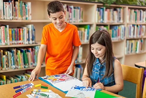 CRAYOLA I Lavabilissimi Pennarelli Ultra-Lavabili, Punta Maxi, per Scuola e Tempo Libero, Colori Assortiti, 12 Pezzi, 58-8329