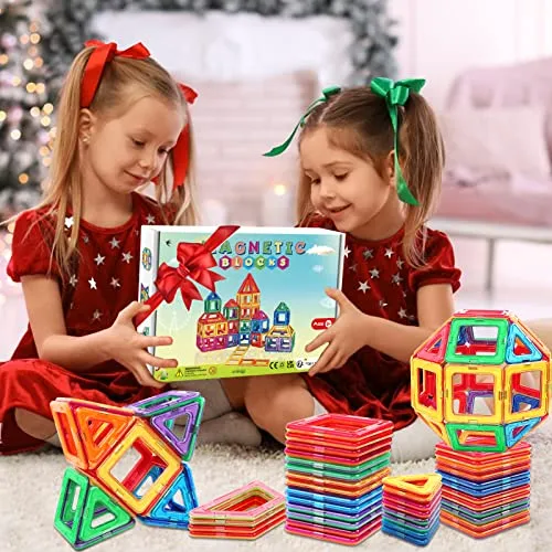 KALOISYHE Costruzioni Magnetiche per Giochi Bambini 3 4 5 6 anni STEMS Creatività giochi Educativi Regalo di Compleanno di Natale Magneti Bambina 7 8 9 anni Femmina Ragazzi