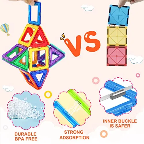 KALOISYHE Costruzioni Magnetiche per Giochi Bambini 3 4 5 6 anni STEMS Creatività giochi Educativi Regalo di Compleanno di Natale Magneti Bambina 7 8 9 anni Femmina Ragazzi