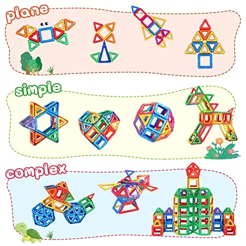 KALOISYHE Costruzioni Magnetiche per Giochi Bambini 3 4 5 6 anni STEMS Creatività giochi Educativi Regalo di Compleanno di Natale Magneti Bambina 7 8 9 anni Femmina Ragazzi