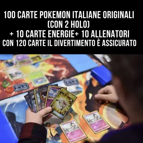 ABDA 120 Carte Pokemon Originali Italiane Assortite - Include alcune abda Sleeves (Bustine) Protettive