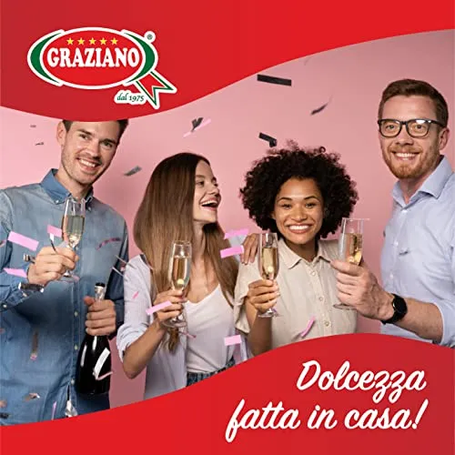 Graziano, Tubo Spara Coriandoli ad Aria Compressa, Ideali per Feste di Compleanno o per Festeggiare una Laurea, Contiene Stelle Filanti Rosse