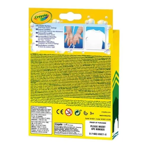 CRAYOLA Mini Kids – Pennarelli Lavabili con Punta Arrotondata, Confezione da 12 Pezzi in Colori Assortiti, Età Consigliata: 12 Mesi - 5 Anni