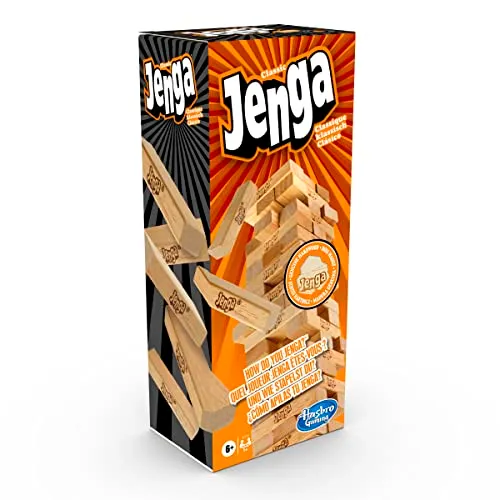 Hasbro Gaming Jenga Classic, Children's Game That Promotes The Speed of Reaction, from 6 Years