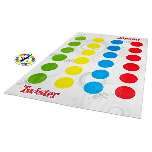 Hasbro Gaming Twister Gioco in Scatola, Include 1 Tappeto Twister, 1 Ruota E Le Istruzioni, Versione 2020 in Italiano, Multicolore