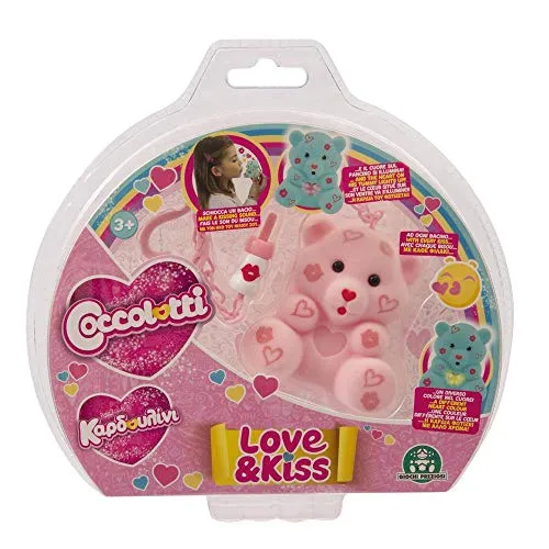 Giochi Preziosi Coccolotti LoveKiss, Orsetti da Collezione con Cuore Luminoso, Biberon e Portachiavi, 6 Colorazioni Disponibili, Giochi Bambini 4 Anni in Su, Ideali Come Gadget Compleanno Bambini