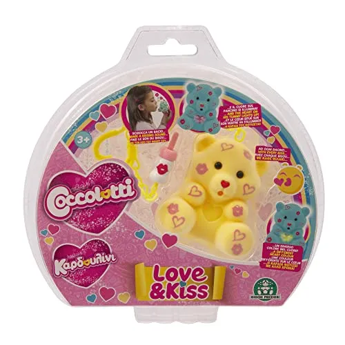 Giochi Preziosi Coccolotti LoveKiss, Orsetti da Collezione con Cuore Luminoso, Biberon e Portachiavi, 6 Colorazioni Disponibili, Giochi Bambini 4 Anni in Su, Ideali Come Gadget Compleanno Bambini