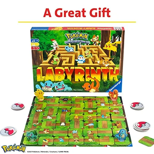 Ravensburger – Pokemon Labyrinth, Gioco Da Tavolo, Da 2 a 4 Giocatori, 7+ Anni