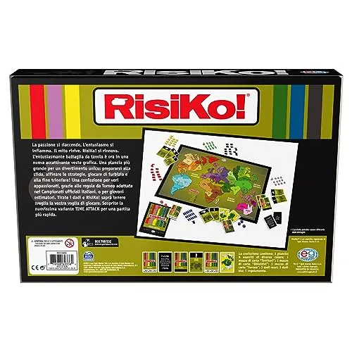EDITRICE GIOCHI - RISIKO - Risiko classico - Gioco da tavolo di strategia - Gioco in scatola per adulti e bambini - A partire dai 10 anni - Board game da 3 a 6 giocatori - Per sfide in famiglia