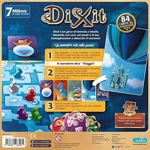 Asmodee - Dixit - Gioco da Tavolo di Immaginazione e Fantasia, 3-8 Giocatori, 8+ Anni, Edizione in Italiano